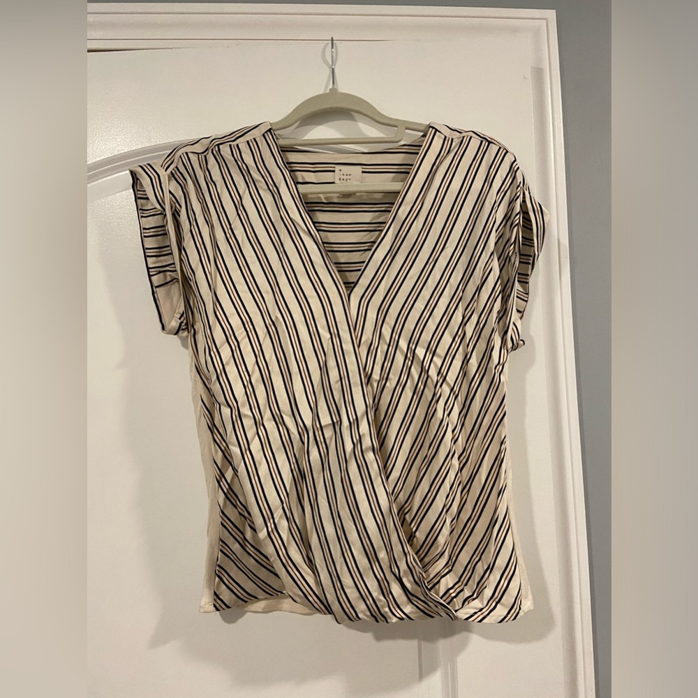 Women’s A New Day Striped Wrapped Blouse size XS